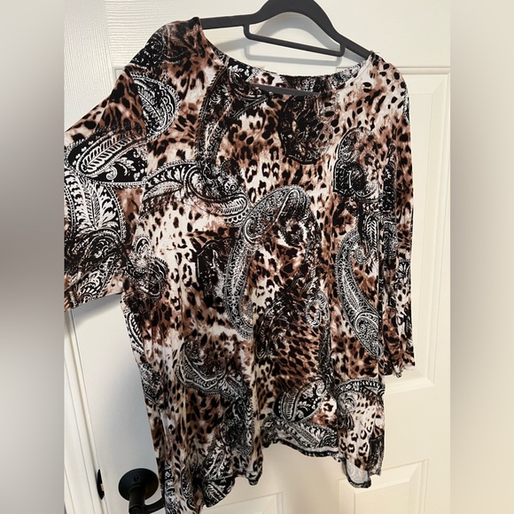 Ruby Rd petite XL PXL blouse animal print - Picture 4 of 4